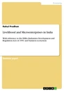 Titre: Livelihood and Microenterprises in India