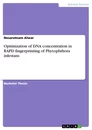 Titel: Optimization of DNA concentration in RAPD fingerprinting of Phytophthora infestans