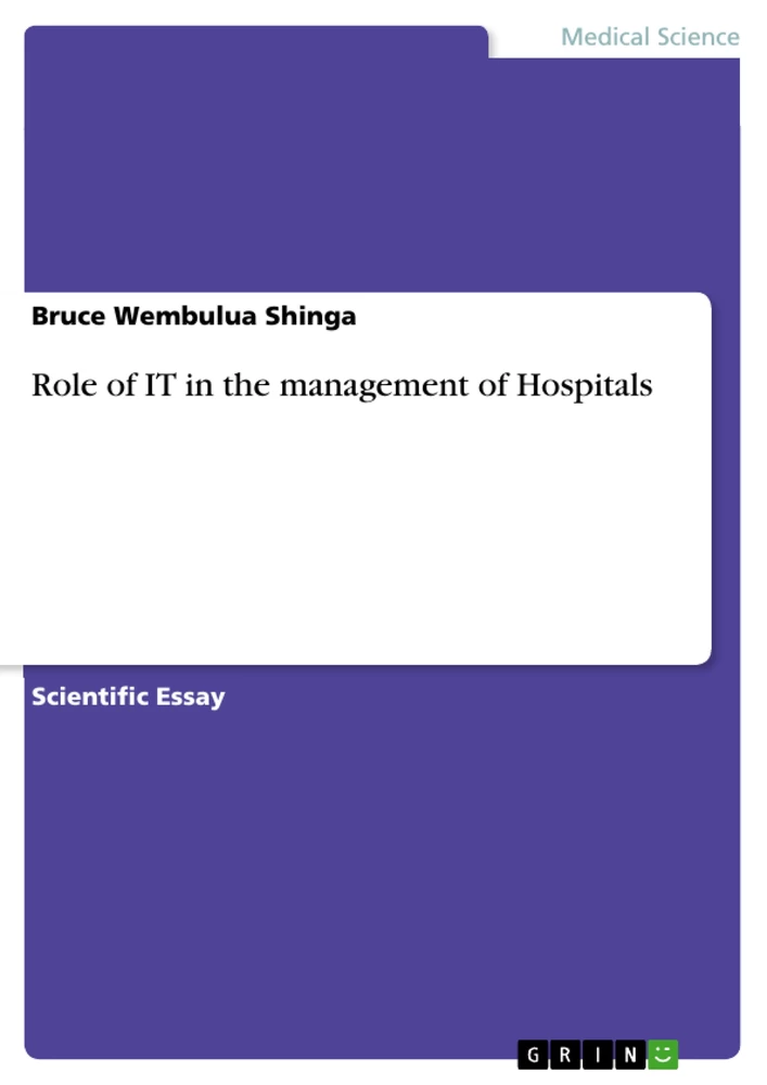 Titre: Role of IT in the management of Hospitals