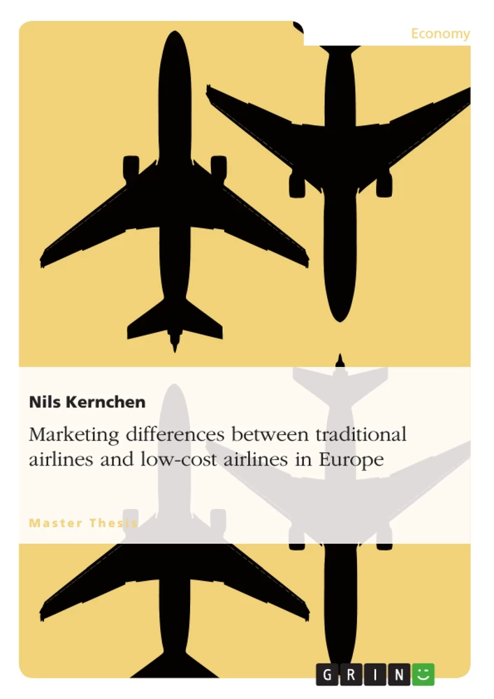 Titel: Marketing differences between traditional airlines and low-cost airlines in Europe
