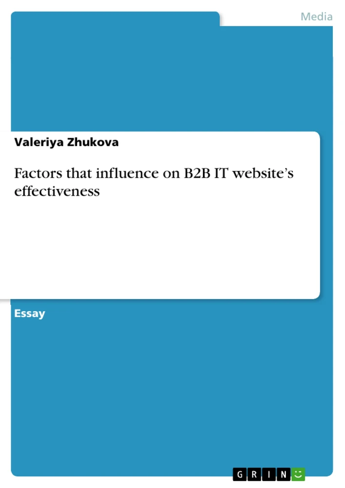 Title: Factors that influence on B2B IT website’s effectiveness