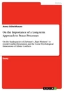 Titel: On the Importance of a Long-term Approach to Peace Processes