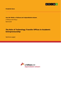 Title: The Role of Technology Transfer Offices in Academic Entrepreneurship
