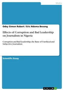 Title: Effects of Corruption and Bad Leadership on Journalism in Nigeria