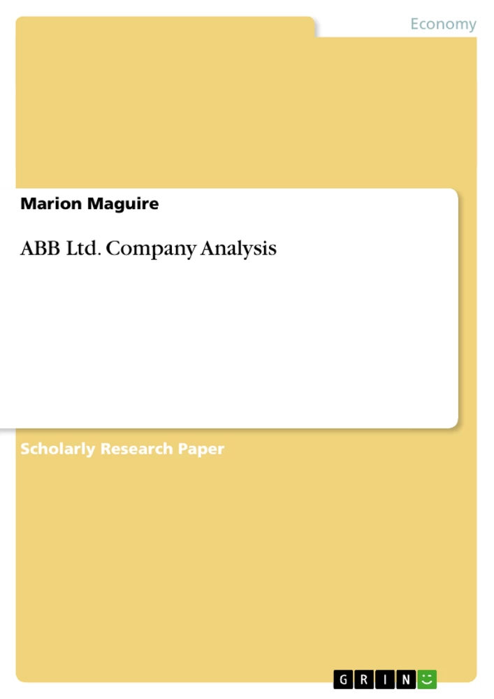 Titel: ABB Ltd. Company Analysis