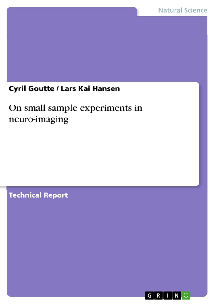 Title: On small sample experiments in neuro-imaging