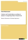 Título: Culture and Leadership according to Quinn’s Competing Values Framework