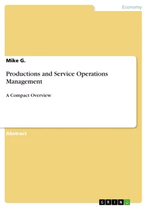 Titel: Productions and Service Operations Management