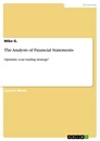 Titre: The Analysis of Financial Statements