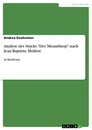 Título: Analyse des Stücks "Der Misanthrop" nach Jean Baptiste Molière