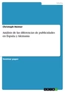 Titre: Análisis de las diferencias de publicidades en España y Alemania