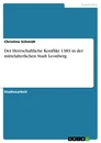 Titre: Der Herrschaftliche Konflikt 1383 in der mittelalterlichen Stadt Leonberg