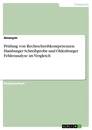 Titel: Prüfung von Rechtschreibkompetenzen. Hamburger Schreibprobe und Oldenburger Fehleranalyse im Vergleich