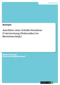 Titel: Anschluss einer SchuKo-Steckdose (Unterweisung Elektroniker/-in Betriebstechnik)