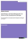 Título: Entstehungs- und Darstellungsmodi von Wissen in der Synthetischen Biologie