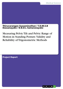 Título: Measuring Pelvic Tilt and Pelvic Range of Motion in Standing Posture. Validity and Reliability of Trigonometric Methods