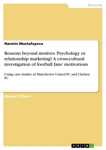 Titre: Reasons beyond motives. Psychology or relationship marketing? A cross-cultural investigation of football fans' motivations