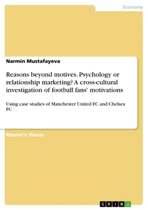 Title: Reasons beyond motives. Psychology or relationship marketing? A cross-cultural investigation of football fans' motivations