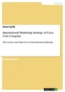 Título: International Marketing Strategy of Coca Cola Company