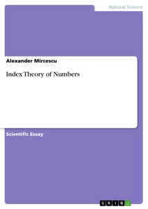 Title: Index Theory of Numbers