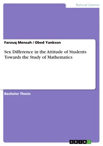 Titre: Sex Difference in the Attitude of Students Towards the Study of Mathematics