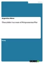 Title: Thucydides' Account of Peloponnesian War