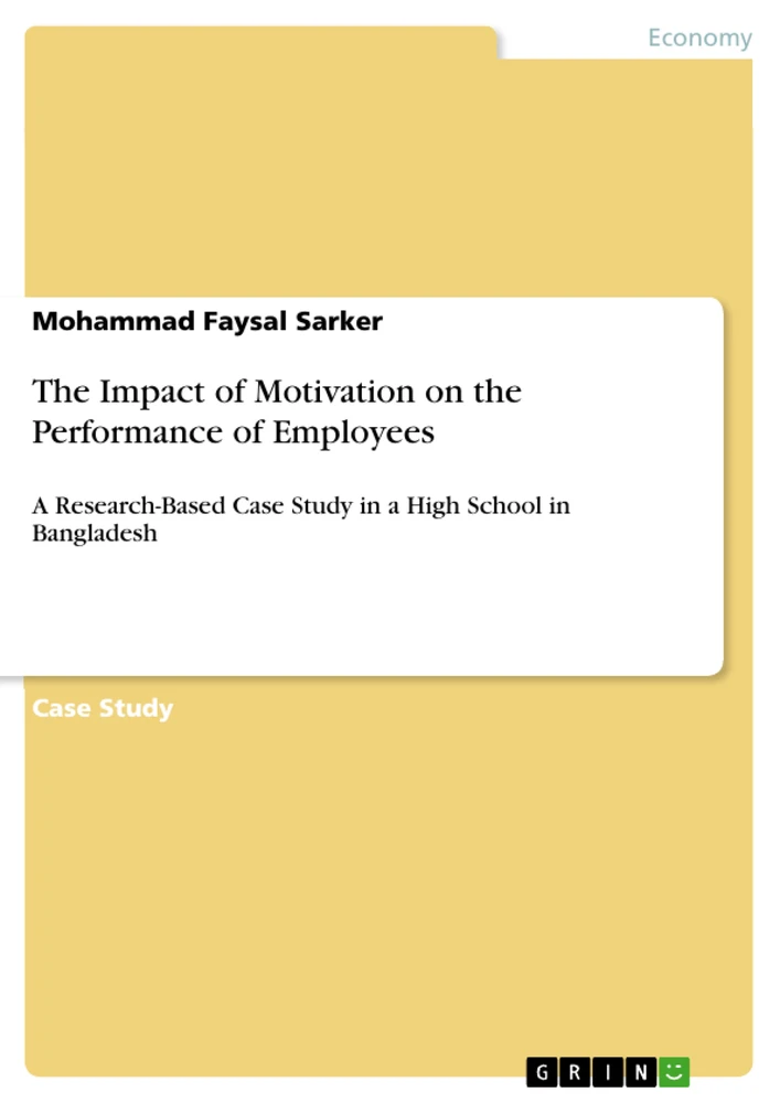 Title: The Impact of Motivation on the Performance of Employees