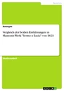 Titre: Vergleich der beiden Einführungen in Manzonis Werk "Fermo e Lucia" von 1823