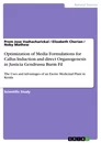 Titel: Optimization of Media Formulations for Callus Induction and direct Organogenesis in Justicia Gendrussa Burm Fil