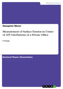 Título: Measurement of Surface Tension in Urines of 495 Out-Patients of a Private Office