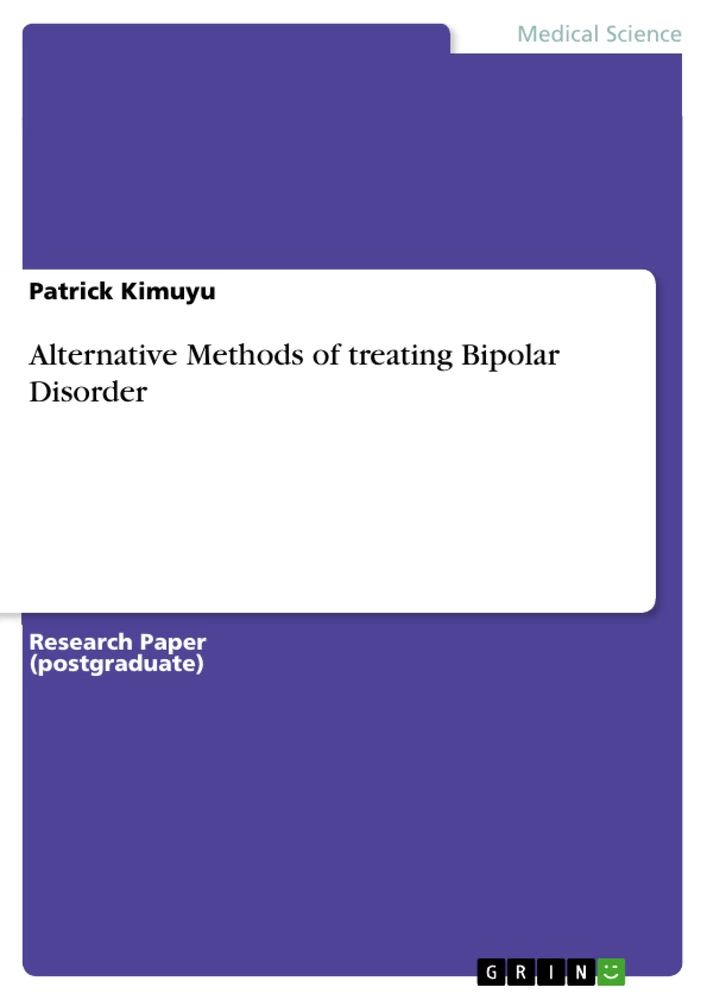 Title: Alternative Methods of treating Bipolar Disorder