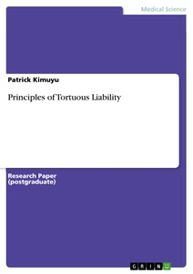 Titre: Principles of Tortuous Liability