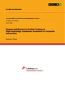 Titel: Reasons and Barriers to Further Training in High-Technology Companies. Evaluation of Corporate Universities