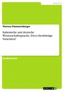 Title: Italienische und deutsche Wissenschaftssprache. Zwei ebenbürtige Varietäten?