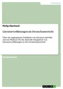Title: Literaturverfilmungen im Deutschunterricht