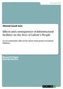 Titel: Effects and consequences of infrastructural facilities on the lives of Lahore's People