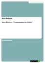 Titre: Max Webers "Protestantische Ethik"