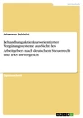 Title: Behandlung aktienkursorientierter Vergütungssysteme aus Sicht des Arbeitgebers nach deutschem Steuerrecht und IFRS im Vergleich