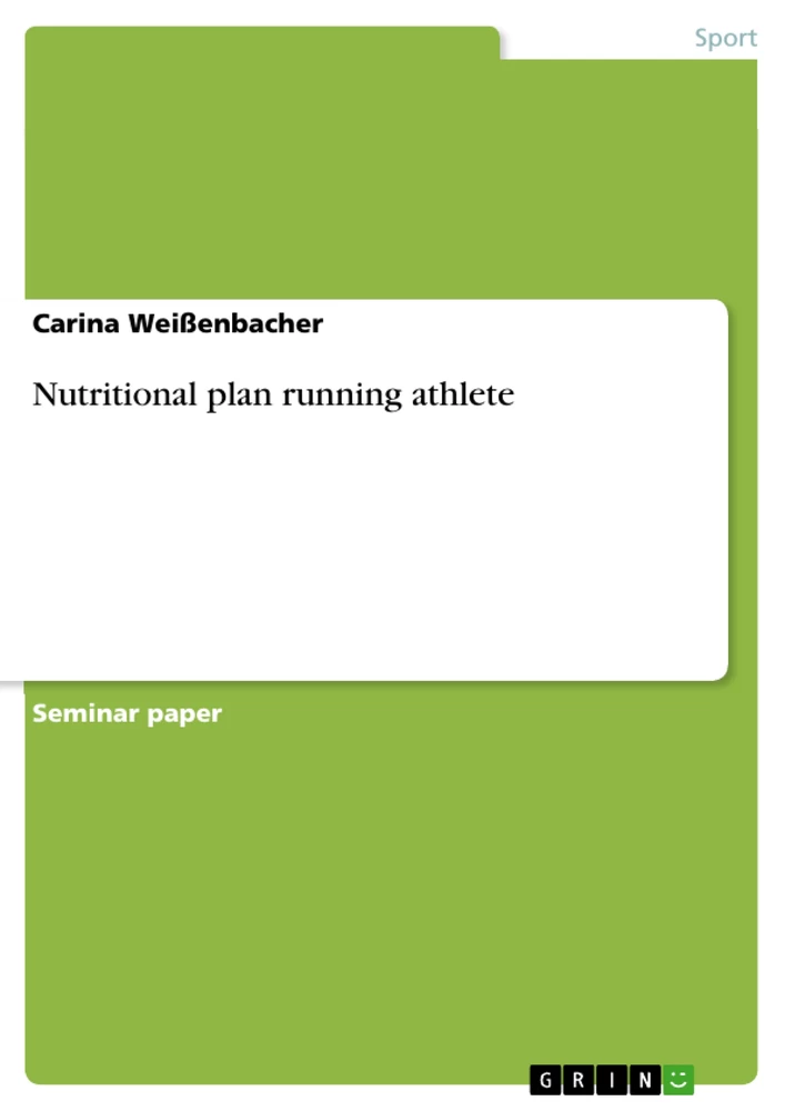 Titel: Nutritional plan running athlete