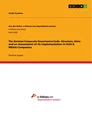 Title: The German Corporate Governance Code. Structure, Aims and an Assessment of its Implementation in DAX & MDAX-Companies