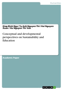 Title: Conceptual and developmental perspectives on Sustainability and Education