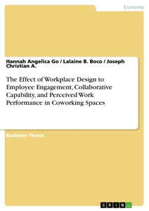 Title: The Effect of Workplace Design to Employee Engagement, Collaborative Capability, and Perceived Work Performance in Coworking Spaces