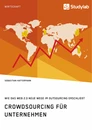 Titre: Crowdsourcing für Unternehmen. Wie das Web 2.0 neue Wege im Outsourcing erschließt