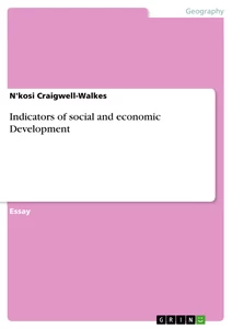 Titre: Indicators of social and economic Development