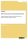 Titre: RFID-Technologie in der Kreislaufwirtschaft