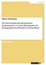 Título: Die Entwicklung interkommunaler Kooperationen vor dem Hintergrund des demographischen Wandels in Deutschland