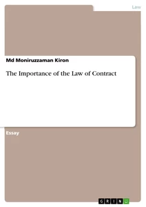 Titel: The Importance of the Law of Contract
