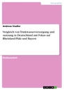 Title: Vergleich von Trinkwasserversorgung und -nutzung in Deutschland mit Fokus auf Rheinland-Pfalz und Bayern