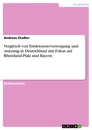 Titre: Vergleich von Trinkwasserversorgung und -nutzung in Deutschland mit Fokus auf Rheinland-Pfalz und Bayern