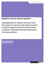 Título: Quantification by Matrix-Assisted Laser Desorption Ionization Mass Spectrometry Using An Approach Based On Stochastic Dynamics. Experimental And Theoretical Correspondences